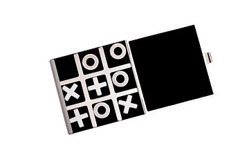 Image showing tic-tac-toe black game isolated on white background clipping pat