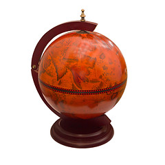 Image showing antique globe isolated on white background