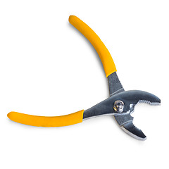 Image showing pliers yellow isolated on white background