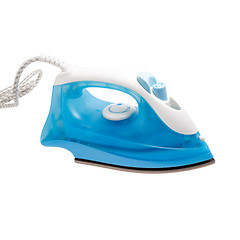 Image showing flatiron steam blue iron isolated