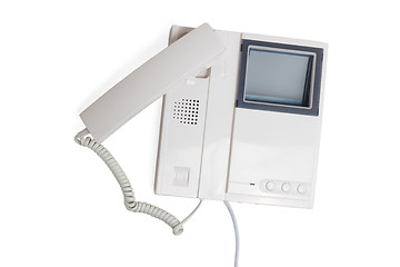 Image showing call intercom communication button speaker electronic cable devi