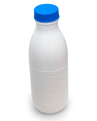 Image showing milk plastic bottle isolated on white