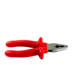 Image showing Red pliers isolated on white background