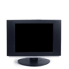 Image showing computer black screen isolated on white background