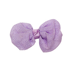 Image showing purple bow-tie butterfly bow isolated on white