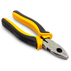 Image showing pliers yellow tool isolated on a white background