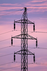 Image showing Electric pylon