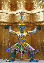 Image showing Statue at the Grand Palace, Bangkok, Thailand.