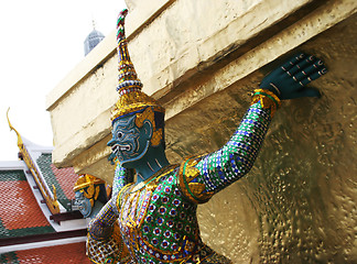 Image showing Statues at the Grand Palace, Bangkok, Thailand.