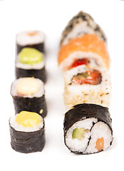 Image showing Sushi pieces collection