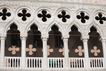 Image showing Doge's Palace facade closeup