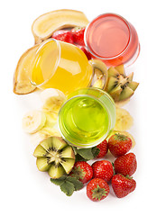 Image showing banana jelly, kiwi and strawberry