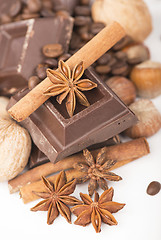 Image showing chocolate bars with its ingredients