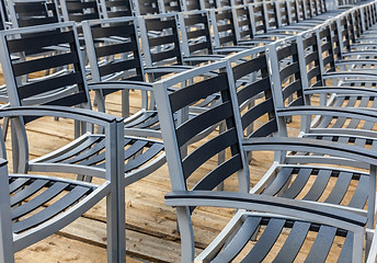 Image showing Row of Empty Chairs