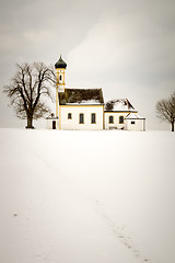 Image showing winter scenery church