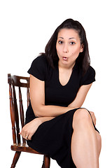 Image showing Woman on chair
