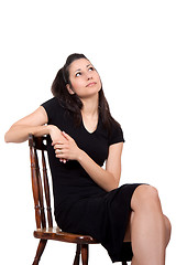 Image showing Woman on chair