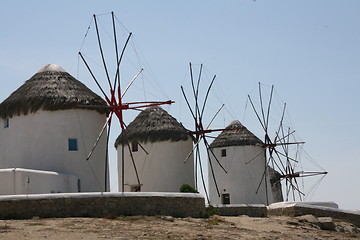 Image showing windmills in myconos