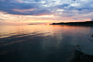 Image showing Sea sunset