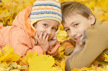 Image showing Boy and girl on a walk