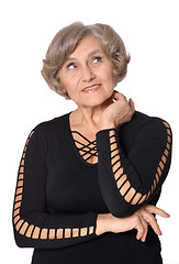 Image showing Portrait of happy senior lady