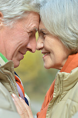 Image showing Senior couple in autumn park