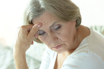 Image showing Senior sad woman