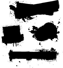 Image showing four ink splat