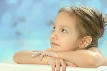 Image showing Little girl in bath