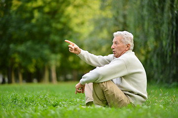 Image showing Elderly man in park