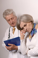 Image showing Senior woman visiting doctor