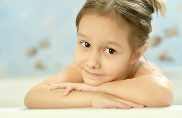 Image showing Little girl in bath