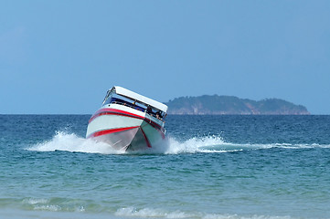 Image showing Speedboat at sea