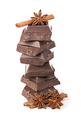 Image showing chocolate bars with its ingredients