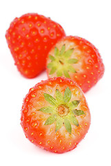 Image showing Three Strawberries