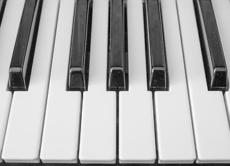 Image showing Music keyboard keys