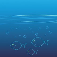 Image showing abstract blue fish