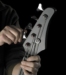 Image showing bass guitar tuning