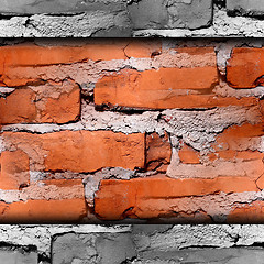 Image showing texture red brick wall wallpaper for your message