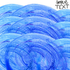 Image showing background hand watercolour blue brush texture wallpaper