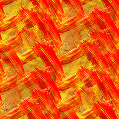 Image showing raster abstract seamless red yellow orange hand painted watercol