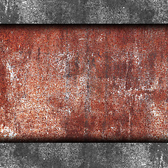 Image showing brown rusty iron background wall abstract stone te