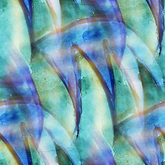 Image showing tones abstract blue, brown isolated watercolor stain