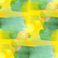 Image showing sun glare watercolor yellow green your design