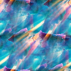 Image showing sunlight paint seamless blue, purple background watercolor color