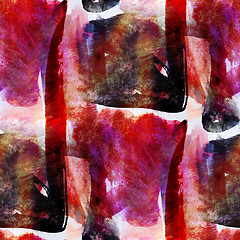 Image showing red, black seamless wallpaper watercolor abstract avant-garde ar