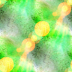 Image showing sun glare watercolor green paint abstract blot