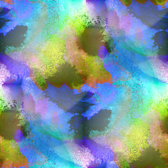 Image showing glare from spot watercolor blue green purple blotch texture  bac