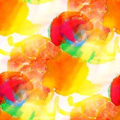 Image showing sunlight watercolor red yellow green orange seamless abstract te