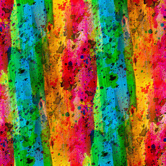 Image showing color rainbow seamless background abstract watercolor design ink